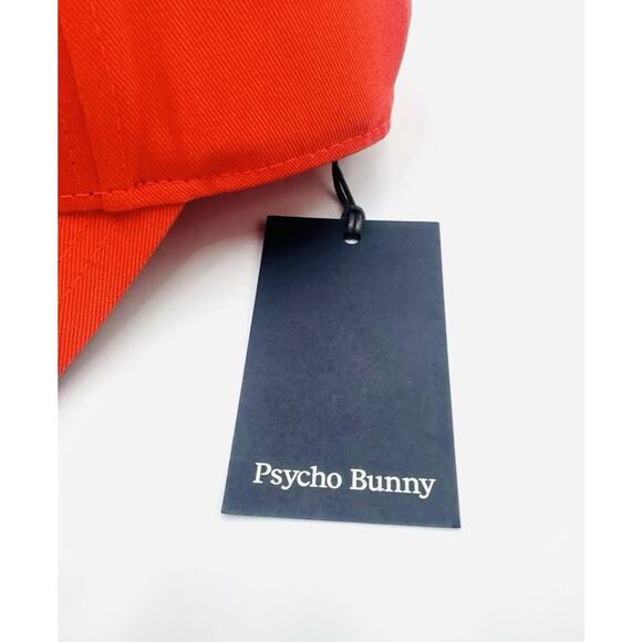 NWT $48 Psycho Bunny Men's Red Hibiscus Embroidered Big Bunny Baseball Cap S12 - Picture 7 of 12